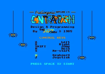 Contraption (UK) (1985) screen shot title